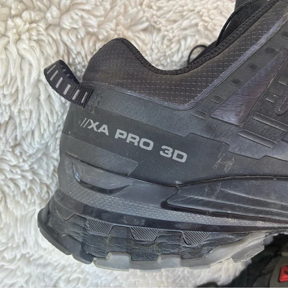 SALOMON WIDE GORE-TEX Trail Running Shoes in Black / Phantom / Pewter Size